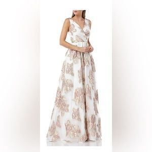 CARMEN MARC VALVO | Size 16 | Floral A-line Gown